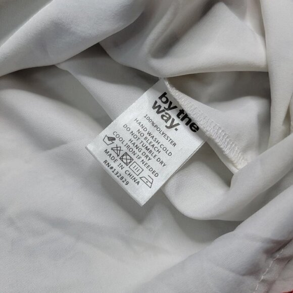 By The Way Large Floral Print White Sleeveless High Neck Mini Dress Size XS - Picture 13 of 13